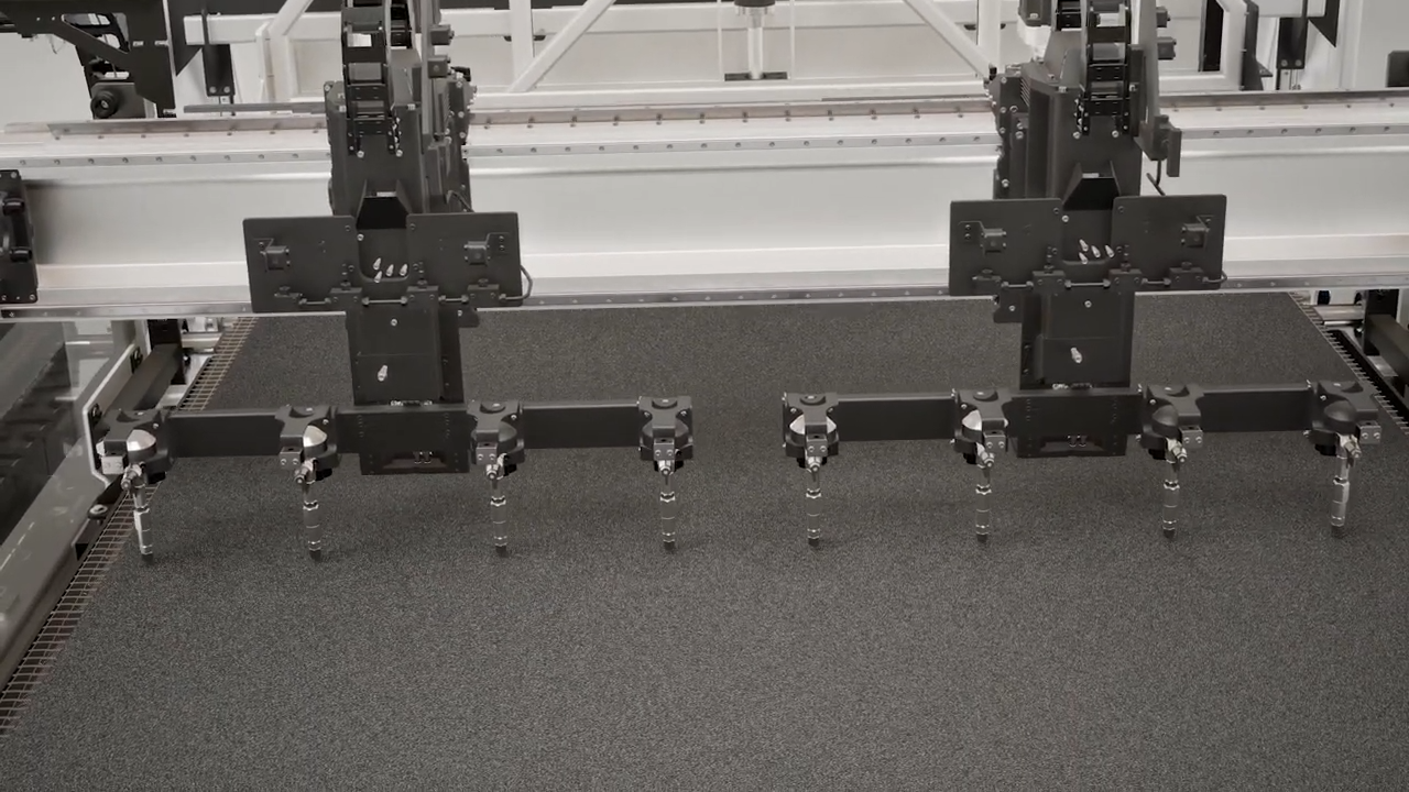 WARDJET J-Series waterjet system with multiple cutting heads for simultaneous high-volume pure water cutting